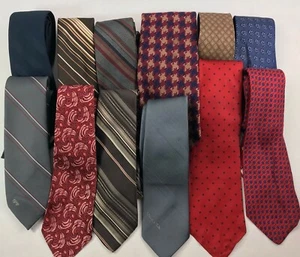 Lot of 12 Vintage Men's Neck Ties  - Picture 1 of 9