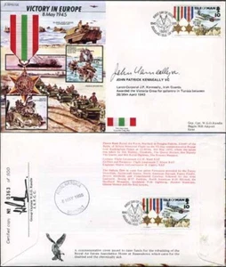 JS45/12EC Victory in Europe sign by Lance-Corporal John Patrick Kenneally VC (E) - Picture 1 of 1