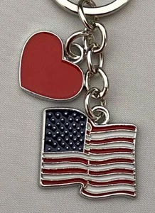 PATRIOTIC KEY CHAIN CHARMS SELECT OPTION FREE USA SHIPPING - Picture 1 of 14