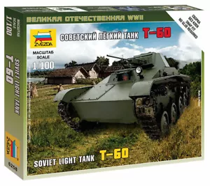 Zvezda #6258 - 1:100 T-60 serbatoio leggero sovietico - Foto 1 di 2