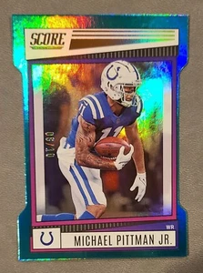 2022 Panini Score Football Green Die-Cut Michael Pittman Jr 6/10 - #9 Colts - Picture 1 of 3