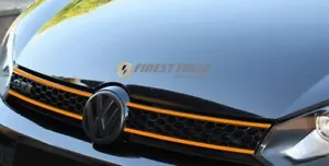 Neon Orange Kühlergrill Stripes pas für Golf 6 Aufkleber r Line Folie GTI GTD - Bild 1 von 2