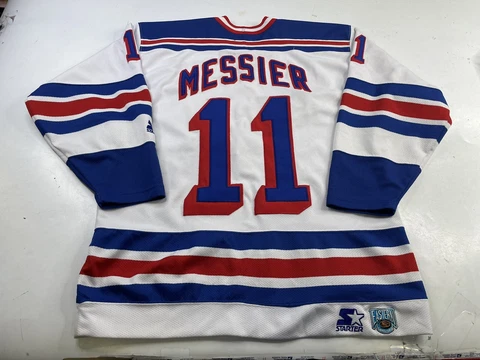 Vintage Starter Mark Messier #11 New York Rangers Hockey Jersey Mens Size Large Cover