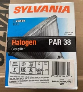 SYLVANIA 60W CAPSYLITE 47PAR38/HAL/DL/SP9 120V Par38 Spot Light  LOT OF 15 bulbs - Picture 1 of 3