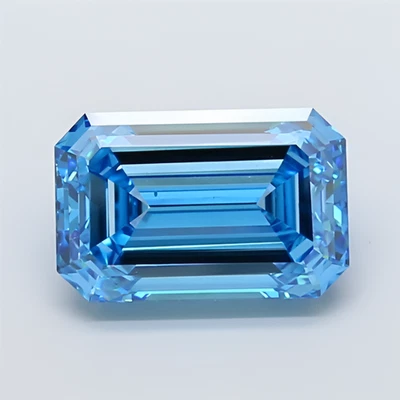 5.01 Ct Emerald Cut Blue Lab Diamond IGI Certified VS2 Engagement Ring Stone - Image 1 of 4