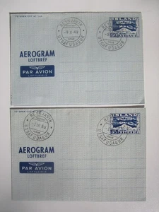 1949-1950 ICELAND UNUSED AEROGRAMS - Picture 1 of 2