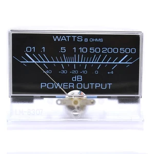 SD-H-10050 Panel Meter Black And Blue Background VU(DC500uA) Audio Equipment Use - Picture 1 of 6