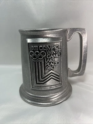 XIII Olympic Winter Games 1980 Lake Placid Branded Pewter Tankard Mug - Image 1 of 4