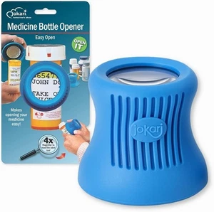 Jokari Easy Open Medicine Bottle Opener with 4x Magnifier For Seniors Arthritis - Picture 1 of 5
