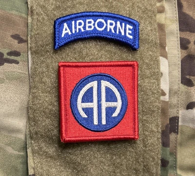 US Army 82nd Airborne Division Patch w/ Hook Full-Color - Image 1 of 3