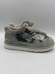 UGG Highland Sequin Denim Sneakers Women’s Size 7 Gray Blue Casual - Picture 1 of 13
