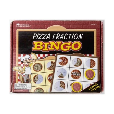 Learning Resources Boardgame Pizza Fraction Bingo Box VG+ - Image 1 of 2