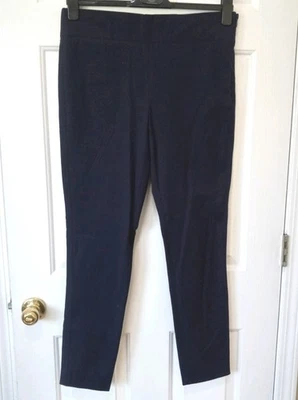 Novo com etiquetas! Calça skinny feminina WHITE HOUSE BLACK MARKET azul marinho mistura de algodão 10R - Imagem 1 de 4