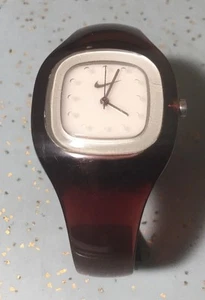 NIKE PRESTO TRANSLUCENT WINE ANALOG MEDIUM CUFF WATCH BACKLITE NO RUBBER BUMPERS - Picture 1 of 13
