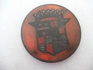 vintage Cadillac Hubcap original Medallion  3.25" - good - Picture 1 of 8