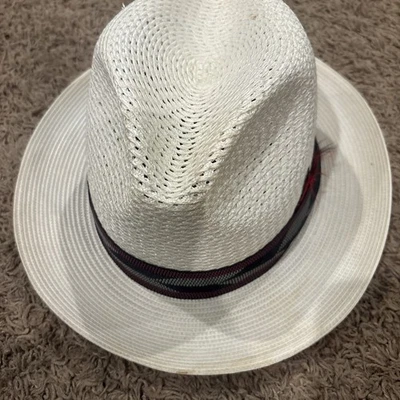 DOBBS CENTER DENT GENUINE PANAMA STRAW FEDORA 7R - Image 1 of 4