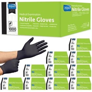 Schwarze Nitrilhandschuhe | DAS ORIGINAL Qualität Schwarz Einweghandschuh Latexfrei... - Bild 1 von 7