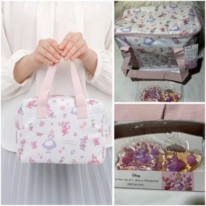 Daiso Disney Alice in Wonderland Thermal Lunch Bag With Set of 2 Ice Packs NEW! - Picture 1 of 8