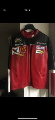 Chaqueta de cuero Kasey Kahne Wilson’s Dodge Nascar Chase Authentics #9 talla XXL Foto 1 de 2