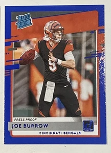 2020 Panini Donruss - Rated Rookie Joe Burrow #301 Press Proof Blue (RC) - Bild 1 von 3