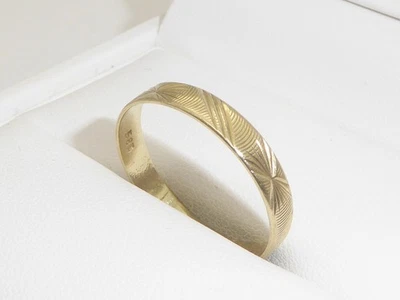 585 Gold Ring 14K Gelbgold Trauring Ehering Gravur RG 61 - 19,4 mm 9587a - Bild 1 von 4