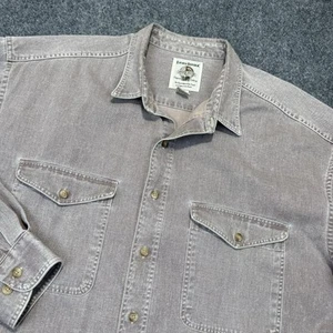 Vintage Banana Republic Hemd Herren XL hellbraun Safari Denim Knopf USA 80er - Bild 1 von 11