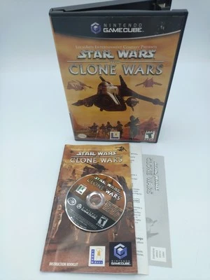 Star Wars: The Clone Wars (Nintendo GameCube, 2002) Cib W Reg Card - Image 1 of 2