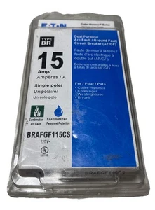 Eaton BRAFGF115CS Interruttore Doppio AFCI/GFCI 15A, 1P, 120V Nuovo Nuovo con scatola - Foto 1 di 3