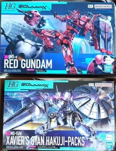 HG 1/144 Red Gundam & Xavier's Gyan Hakuji-Packs Set Kit Bandai NEW - Picture 1 of 1