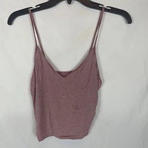 American Eagle Soft & Sexy Spaghetti Tank Size S Boho Print Red White Striped - Picture 1 of 5