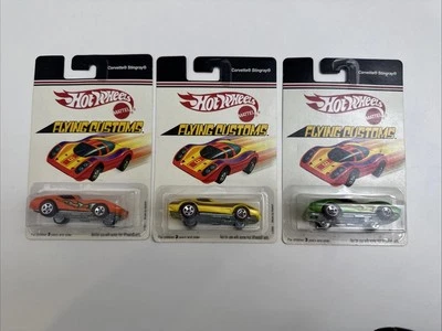 Hot Wheels 2006 Flying Customs Corvette Stingray color variations Lot of 3  - Image 1 of 4