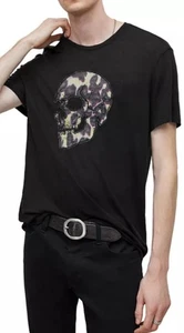 T-shirt uomo manica corta John Varvatos nera teschio ghepardo taglia media - Foto 1 di 8