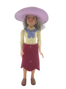 Figurina casa delle bambole vintage famiglia amorevole nonna nonna con cappello 2002 - Foto 1 di 9