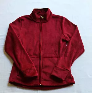 DAKINI FUZZY WUZZY Womens RED FULL ZIPPER 2 POCKET FLEECE JACKET COAT NWT SMALL - Picture 1 of 7