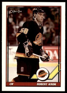1991-92 O-Pee-Chee Robert Kron Vancouver Canucks #52