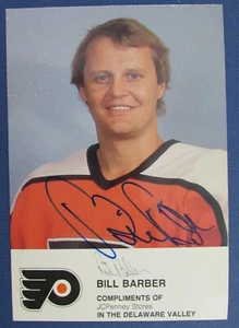 Bill Barber Flyers Autographed/Signed 4x6 Team Postcard 125353 - Picture 1 of 4