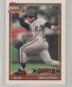 1991 TOPPS DESERT SHIELD GREG LITION GIANTS - Picture 1 of 2