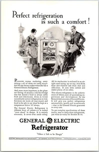 PRINT AD 1928 General Electric Refrigerator Such a Comfort 6.75 x 10 - Picture 1 of 3