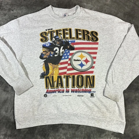 Vintage Pittsburgh Steelers Jerome Bettis Crewneck Sweatshirt USA XL Cover