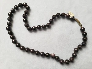 GENUINE * BLUE GOLDSTONE * NECKLACE 18" LONG, 8 mm BEADS, Hand-Made in USA - Picture 1 of 10