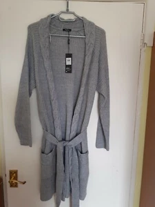 Brand New Ladies M&Co Light Grey Knitted Cardigan - Picture 1 of 6