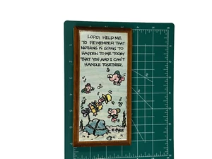 Vintage Religious Plaque HUMOR NOVELTY KITSCH Wall Table Decor 8" Tall - Picture 1 of 7