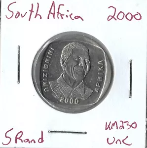 Coin South Africa 5 Rand 2000 KM230, magnetic - Picture 1 of 3