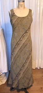 Vintage Jessica Howard Bias Cut Crepe Chiffon Tank Dress Sz 10 pre-owned - Picture 1 of 11