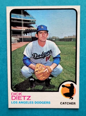 1973 Topps #442 Dick Dietz Los Angeles Dodgers Baseball Card Near Mint - Image 1 of 2