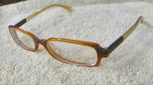 O & X New York  Eyeglasses FRAMES 51[]16 142 Black / Tan made in JAPAN - Picture 1 of 1