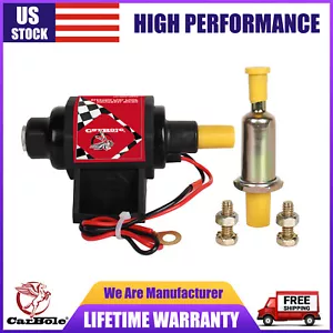 2-3 PSI 28 GPH Low Pressure Electric Inline Fuel Pump Carburetor Gas Universal - Picture 1 of 19