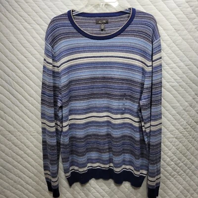 NUEVO Suéter Tasso Elba Spa Para Hombres XL Azul Seda Mezcla Cachemira Precio de venta sugerido por el fabricante $75 Foto 1 de 4