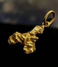 18K Gold Anhänger in Form eines Nuggets 5.68g 750/1000 Goldnugget Pendant