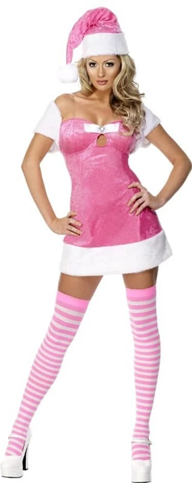 Fever Pink Christmas Present Fancy Dress Costume - Image 1 of 1
